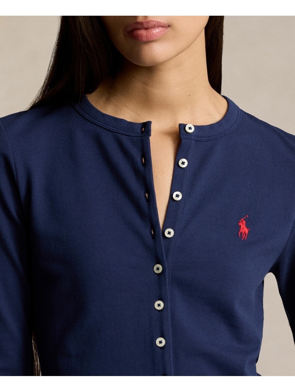 Polo Ralph Lauren Women's Stretch Mesh Cotton Crewneck Cardigan Top XXL - Picture 3 of 4